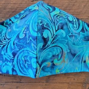 Beautiful blue print cotton handmade  facemask